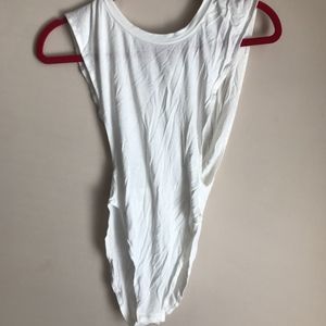 White Deep Side one piece
